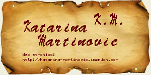 Katarina Martinović vizit kartica